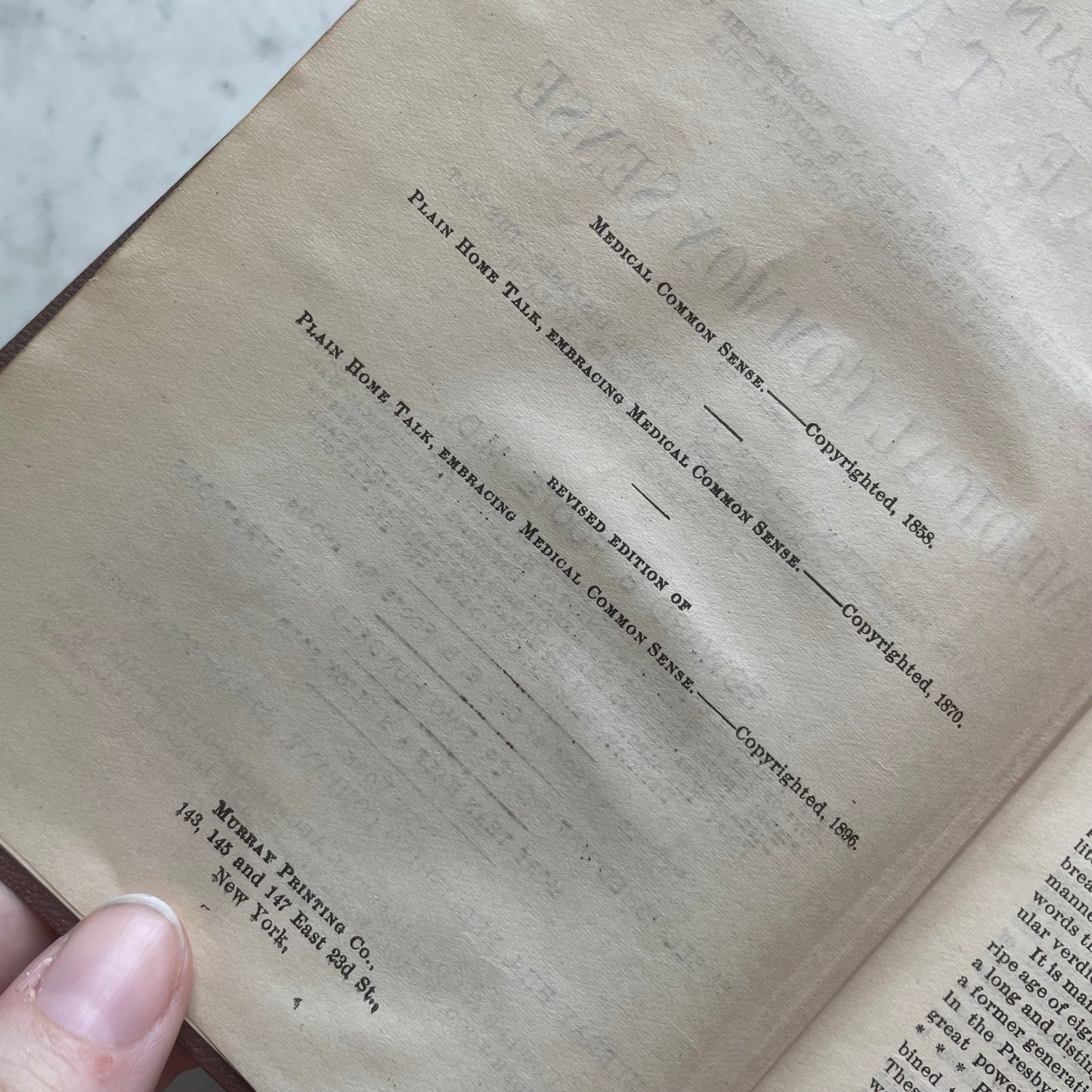 Victorian Medical Book | Plain Home Talks | 1858