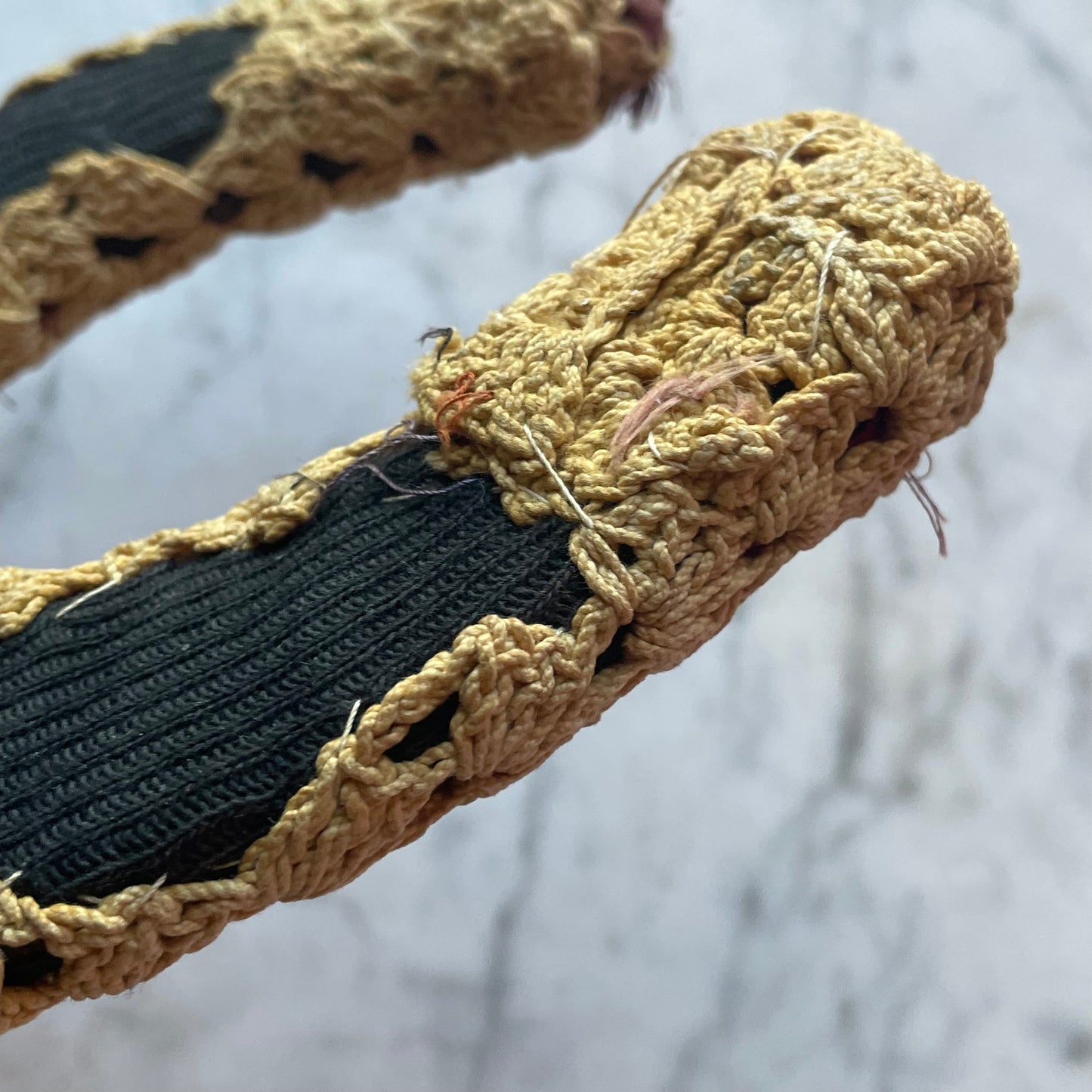 Antique Good Luck Charm | Horseshoe Wrapped in Fabric