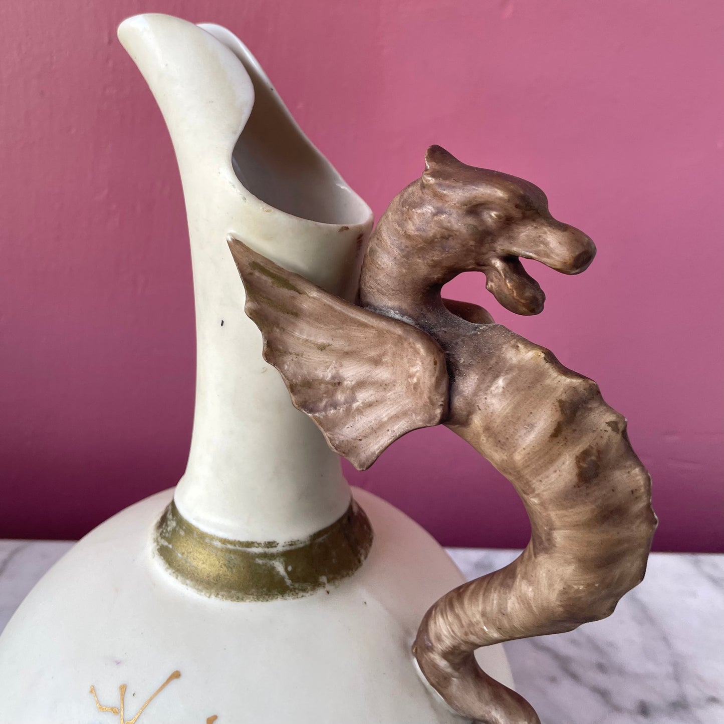 Antique Dragon Handle Ewers