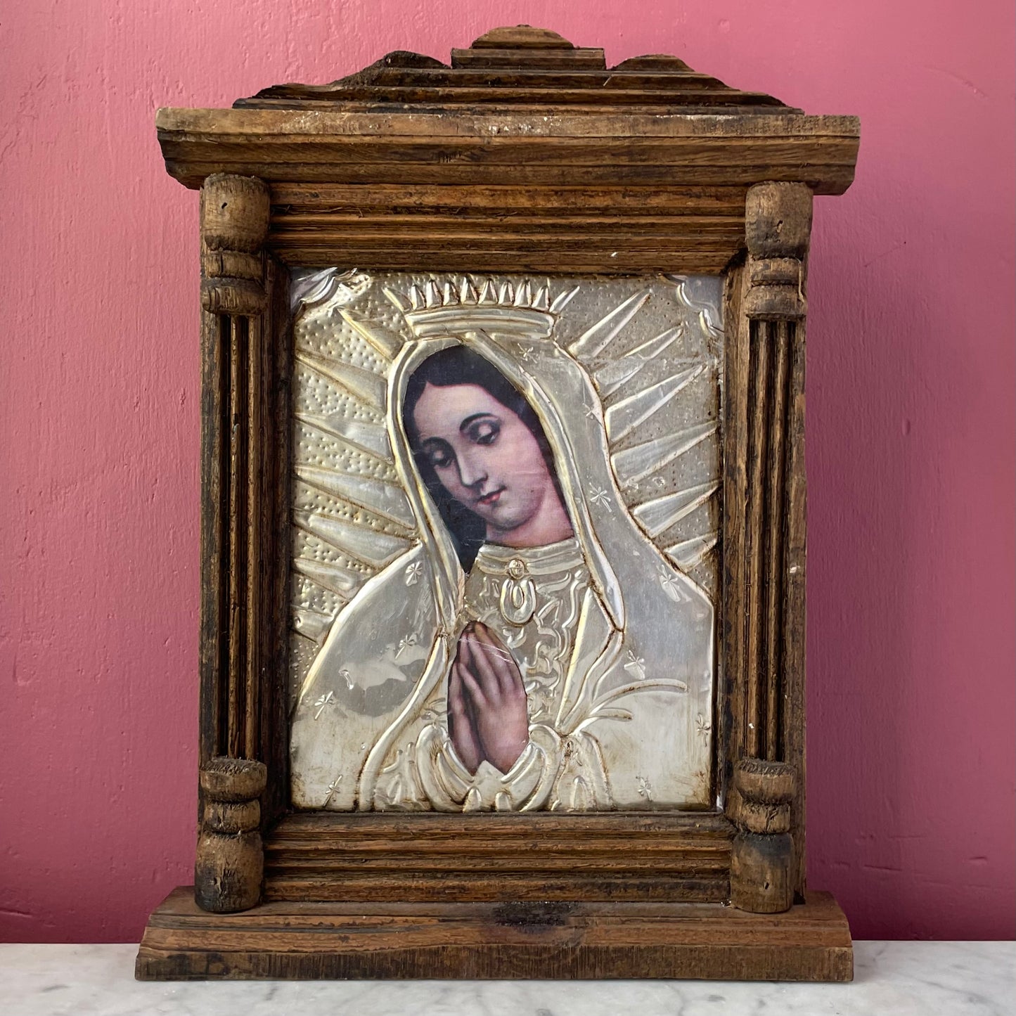 Vintage Mexican Madonna in Nicho