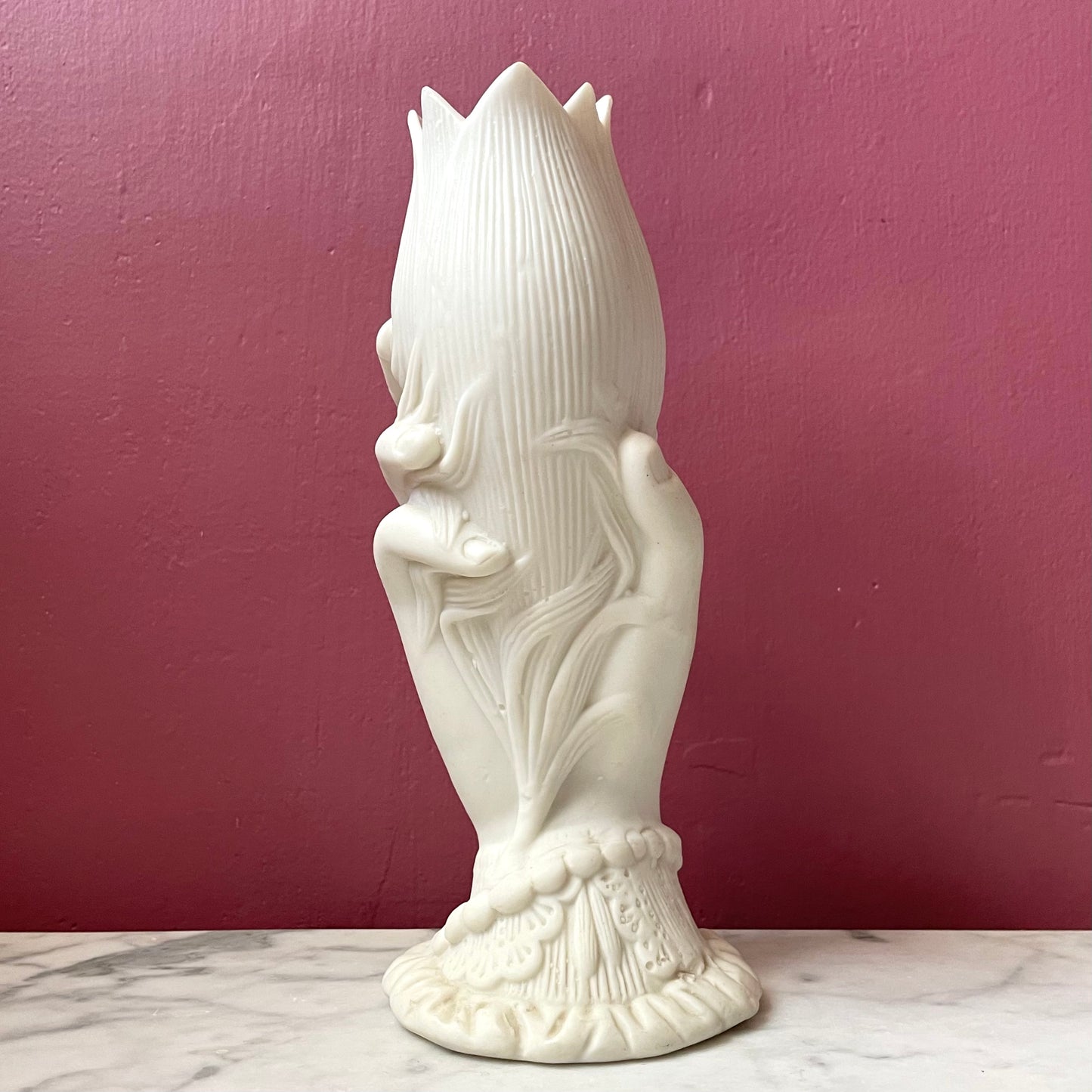 Victorian Parian Hand Shaped Spill Vase