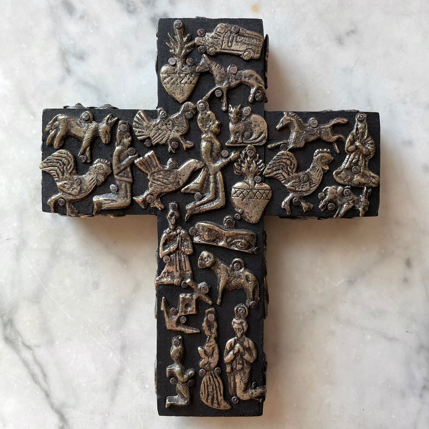 Vintage Mexican Ex Voto Cross