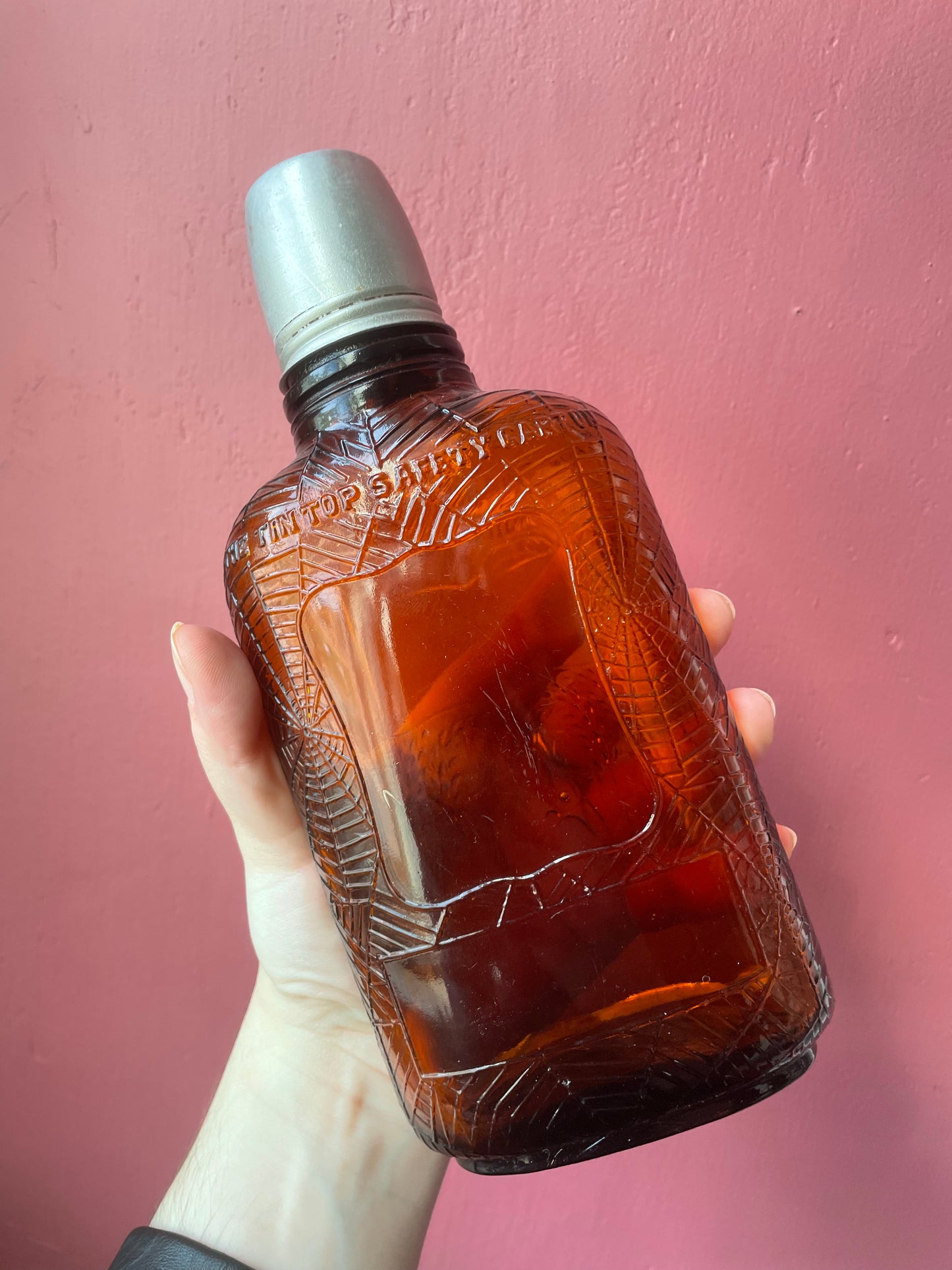Antique Spider Web Whiskey Bottle | Four Roses