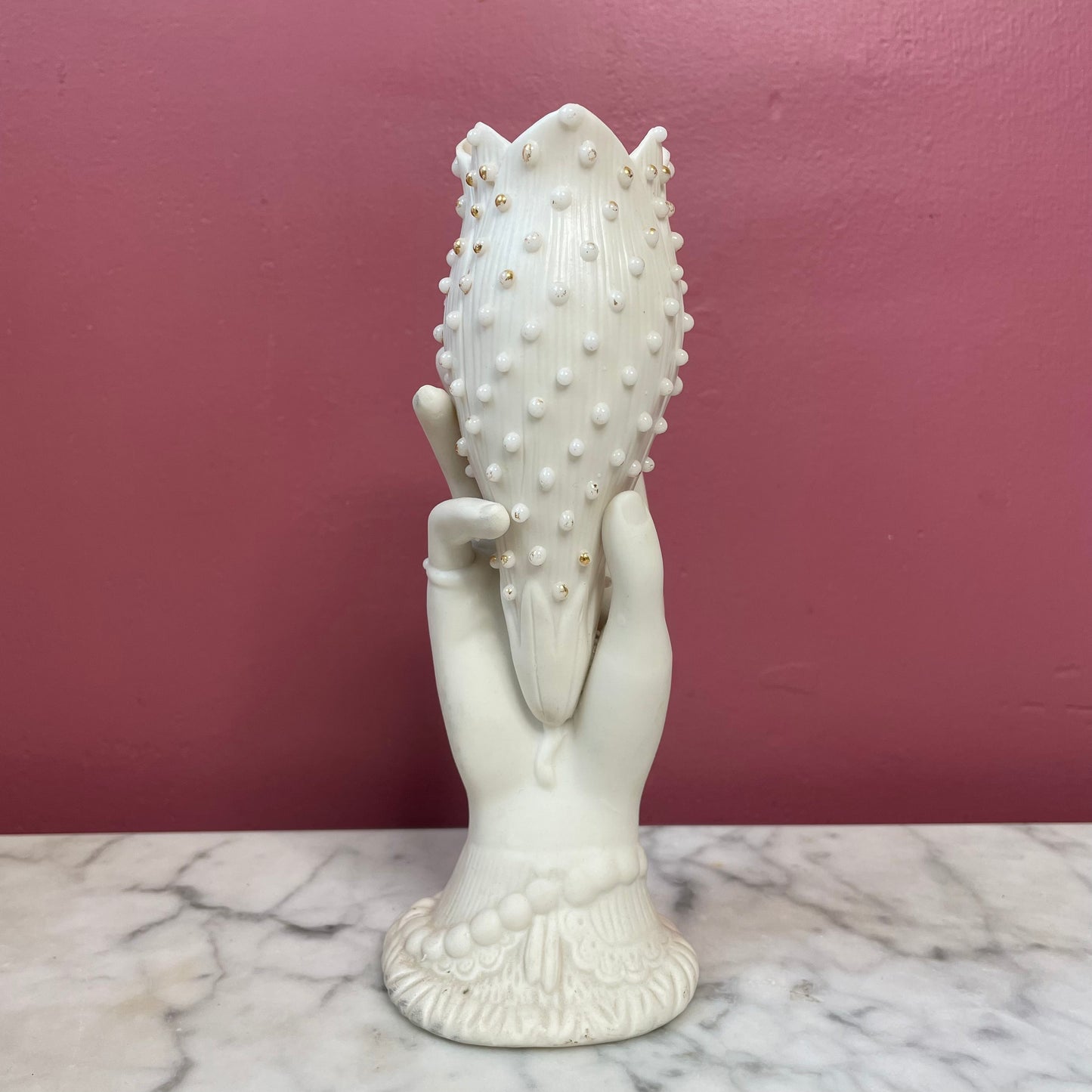 Victorian Parian Hand Shaped Spill Vase