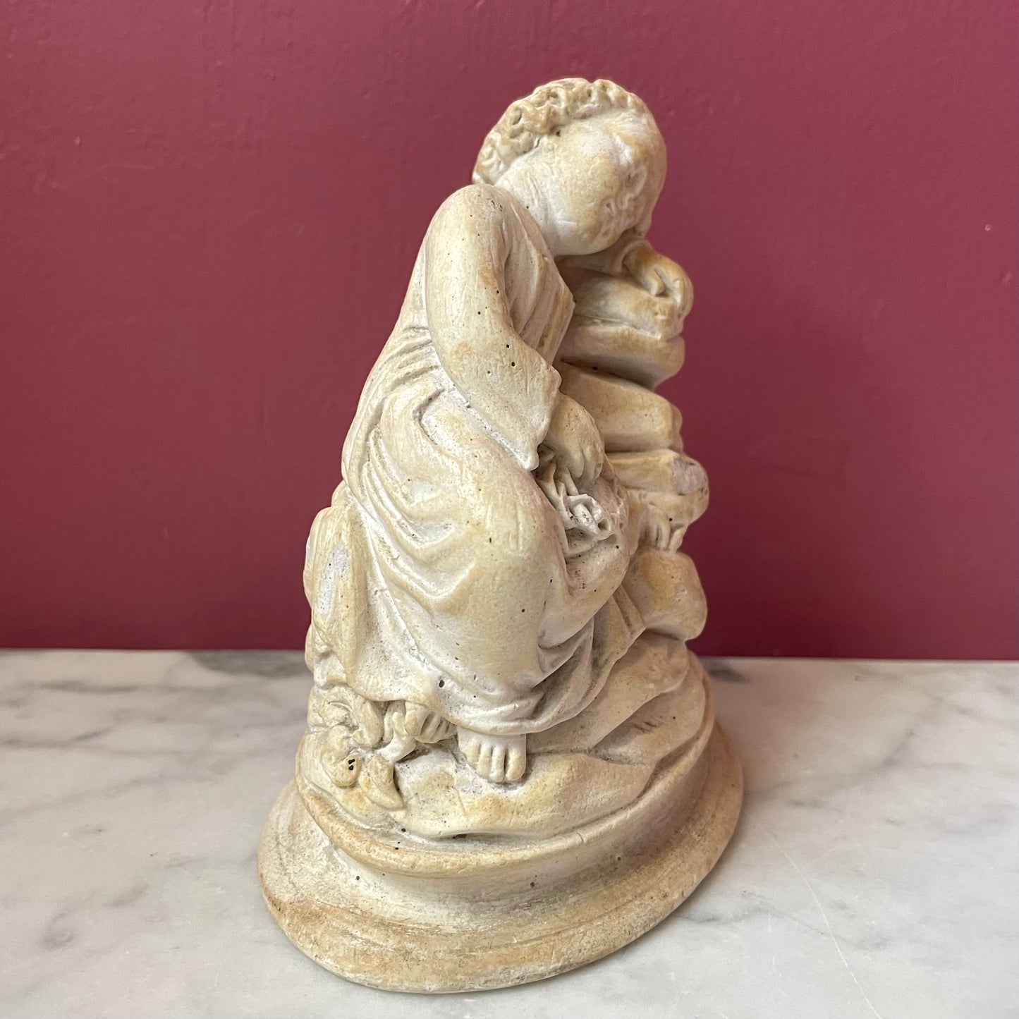 Infant St. John the Baptist | Antique Chalkware