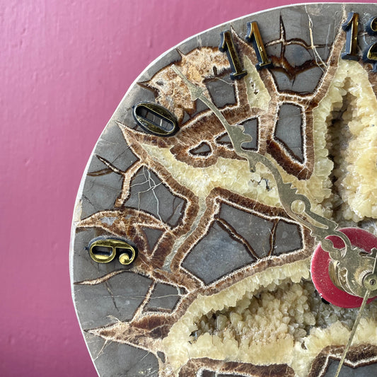 Vintage Geode Clock
