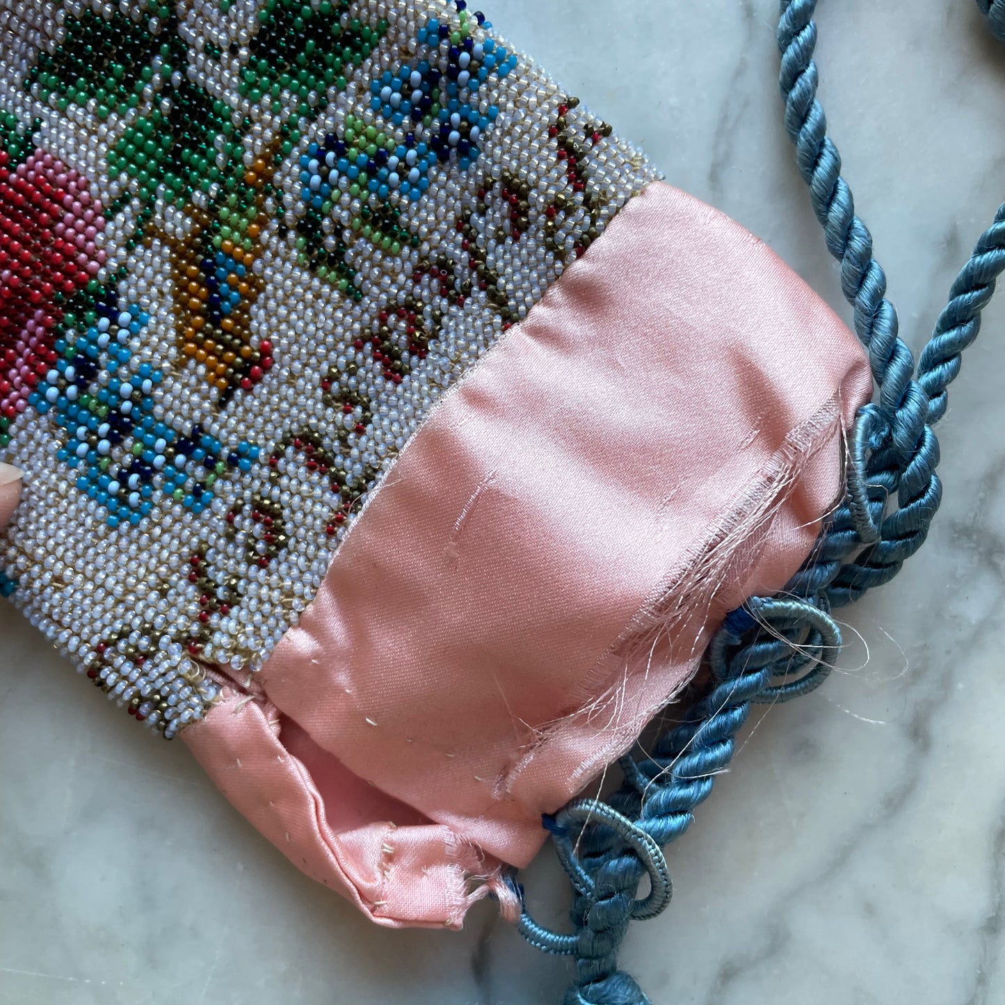 Victorian Beaded Drawstring Purse