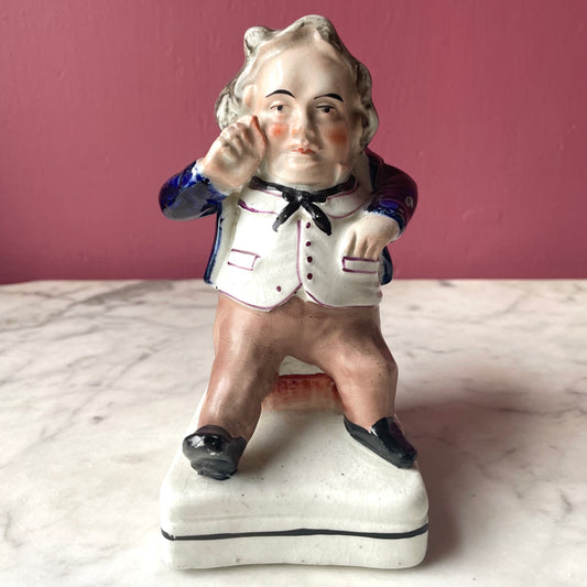 Antique Staffordshire Snuff Taker