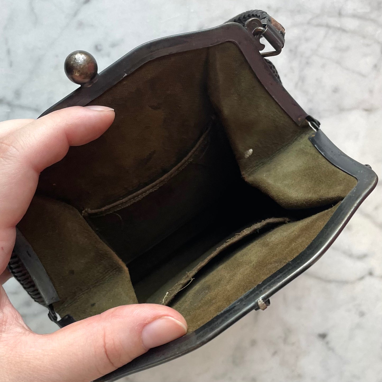 Antique Arts & Crafts Leather Purse