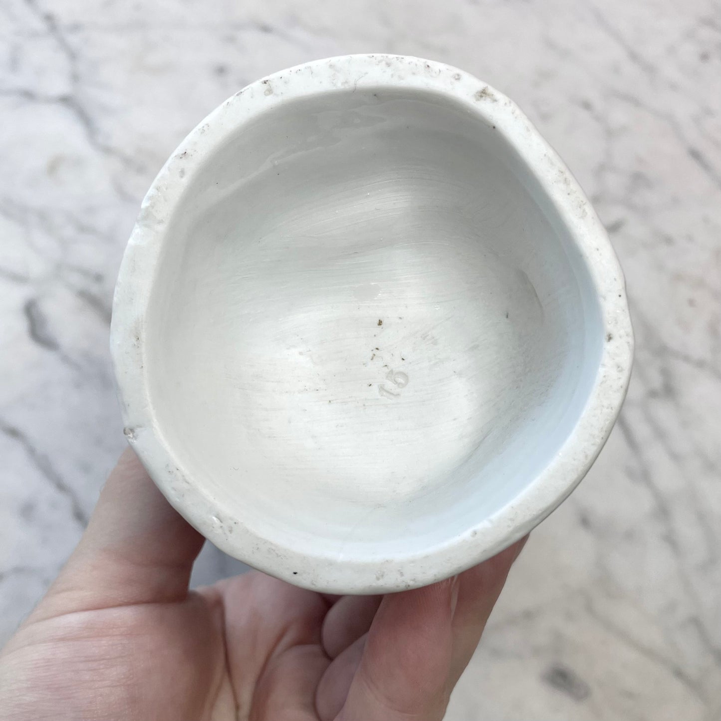 Victorian Porcelain Shrine Shaped Holy Water Font