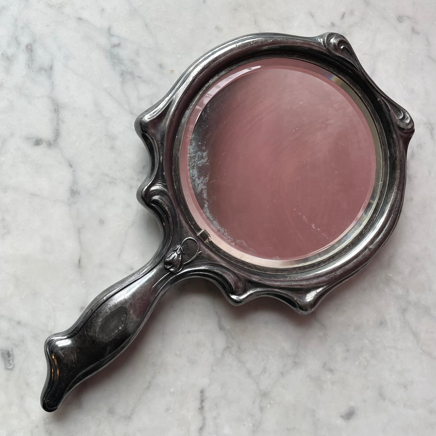 Antique Art Nouveau Hand Mirror