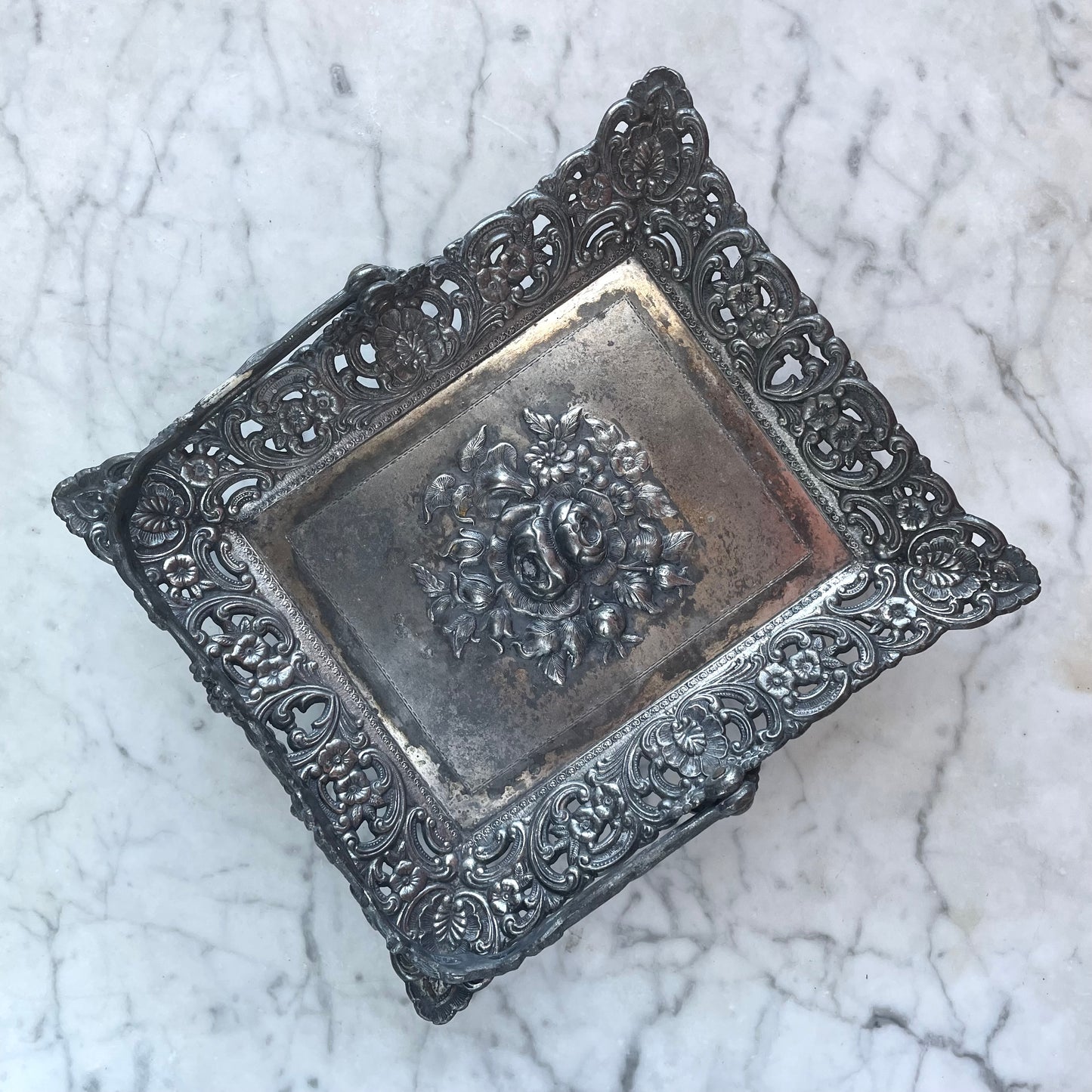 Victorian Silverplated Flower Basket