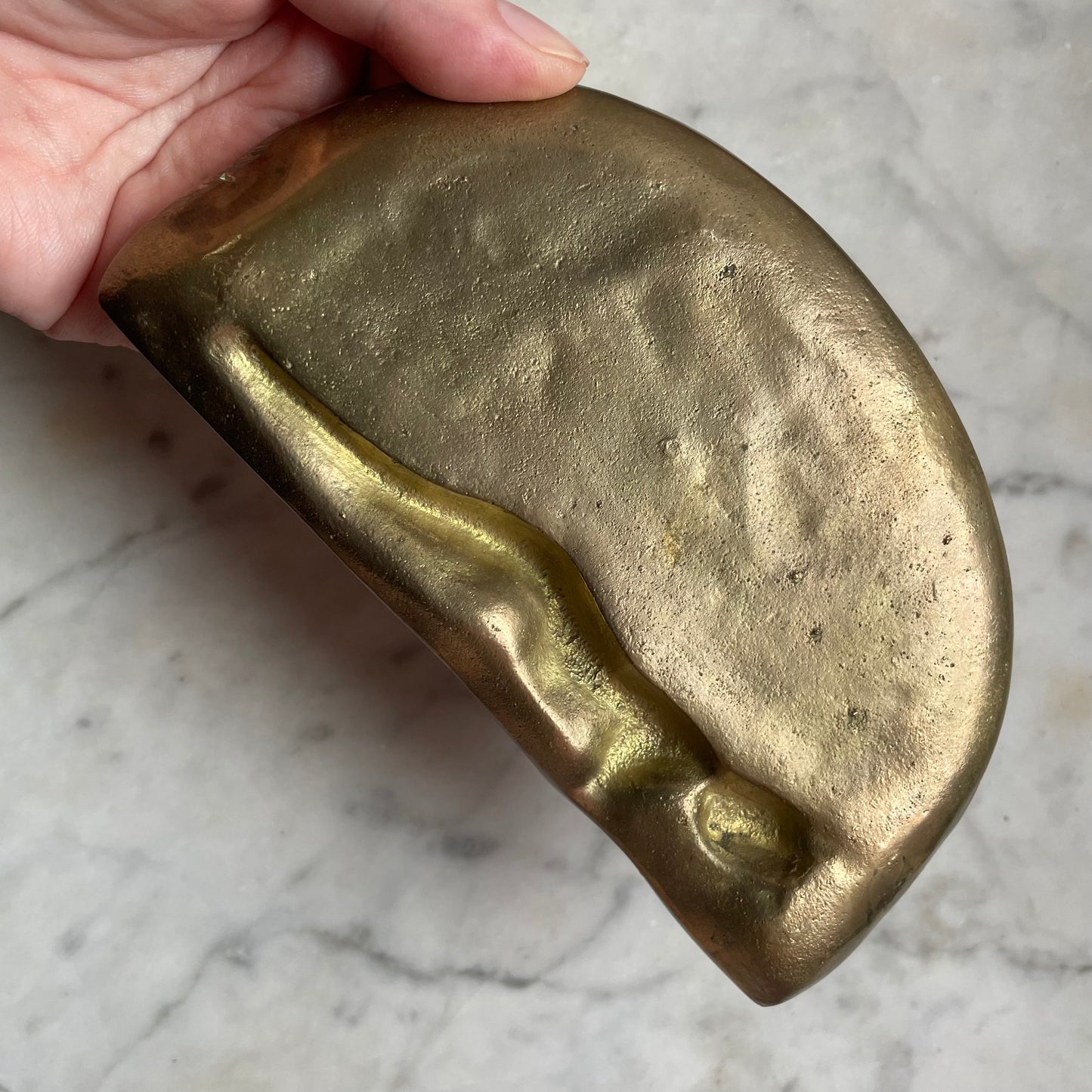 Antique Art Nouveau Brass Pin Dish