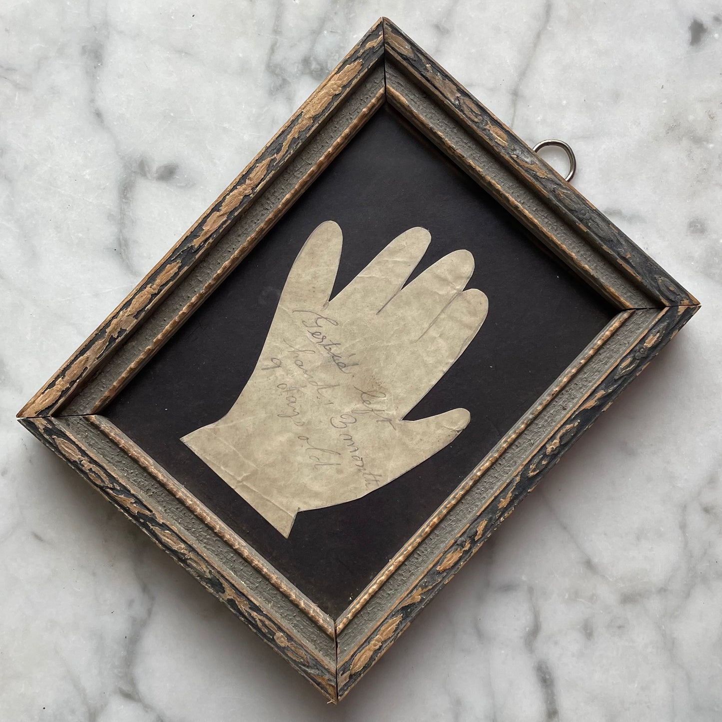 Antique Baby Hand Silhouette