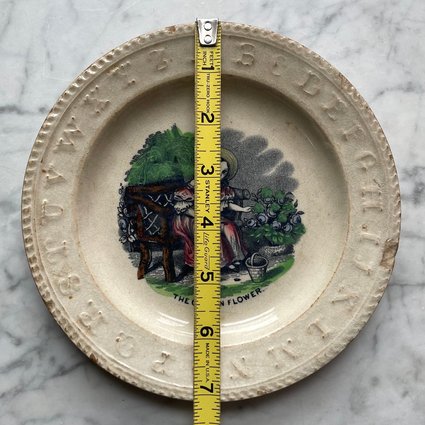 Antique Child’s Plate | The Garden Flower
