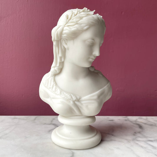 Miniature Victorian Parian Bust