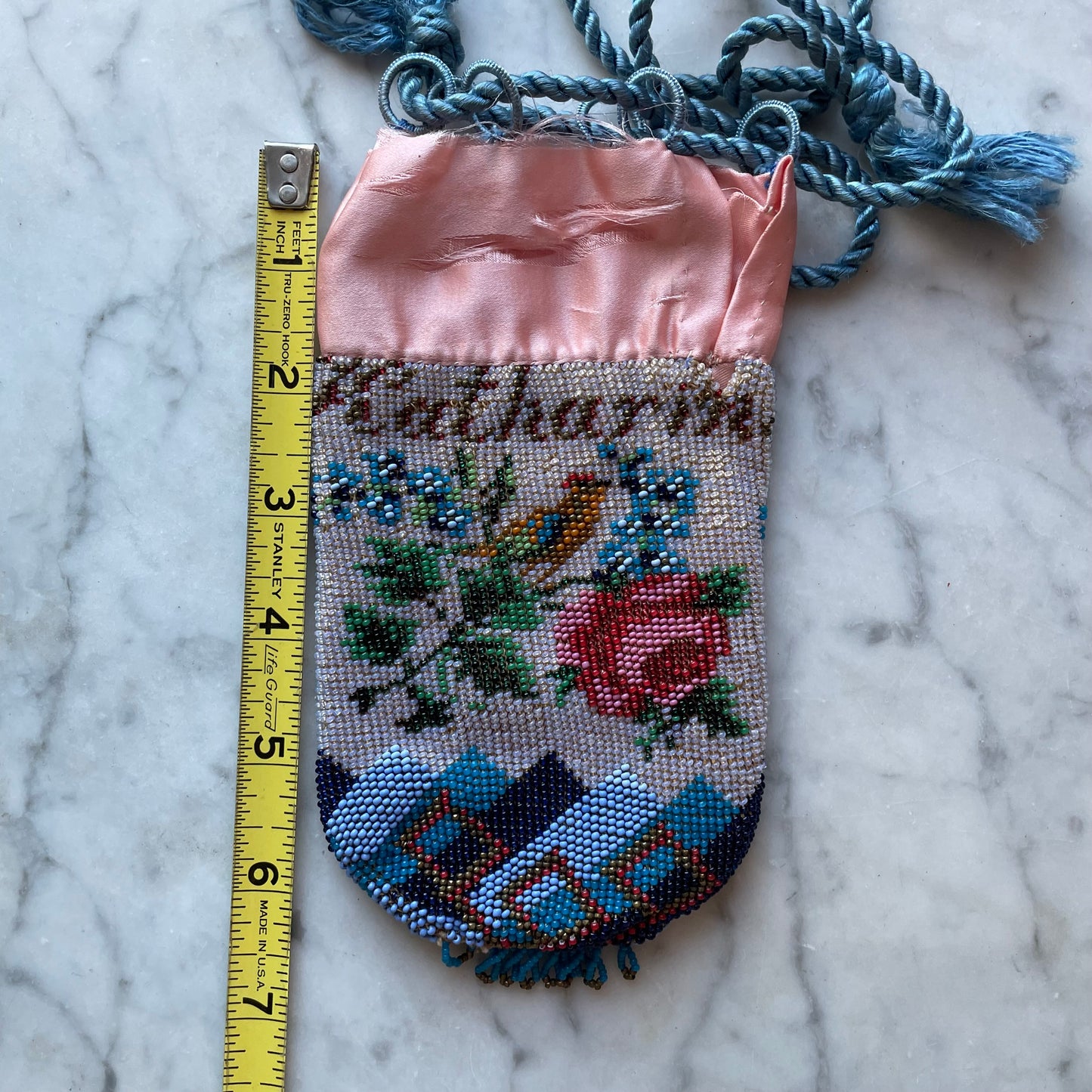 Victorian Beaded Drawstring Purse