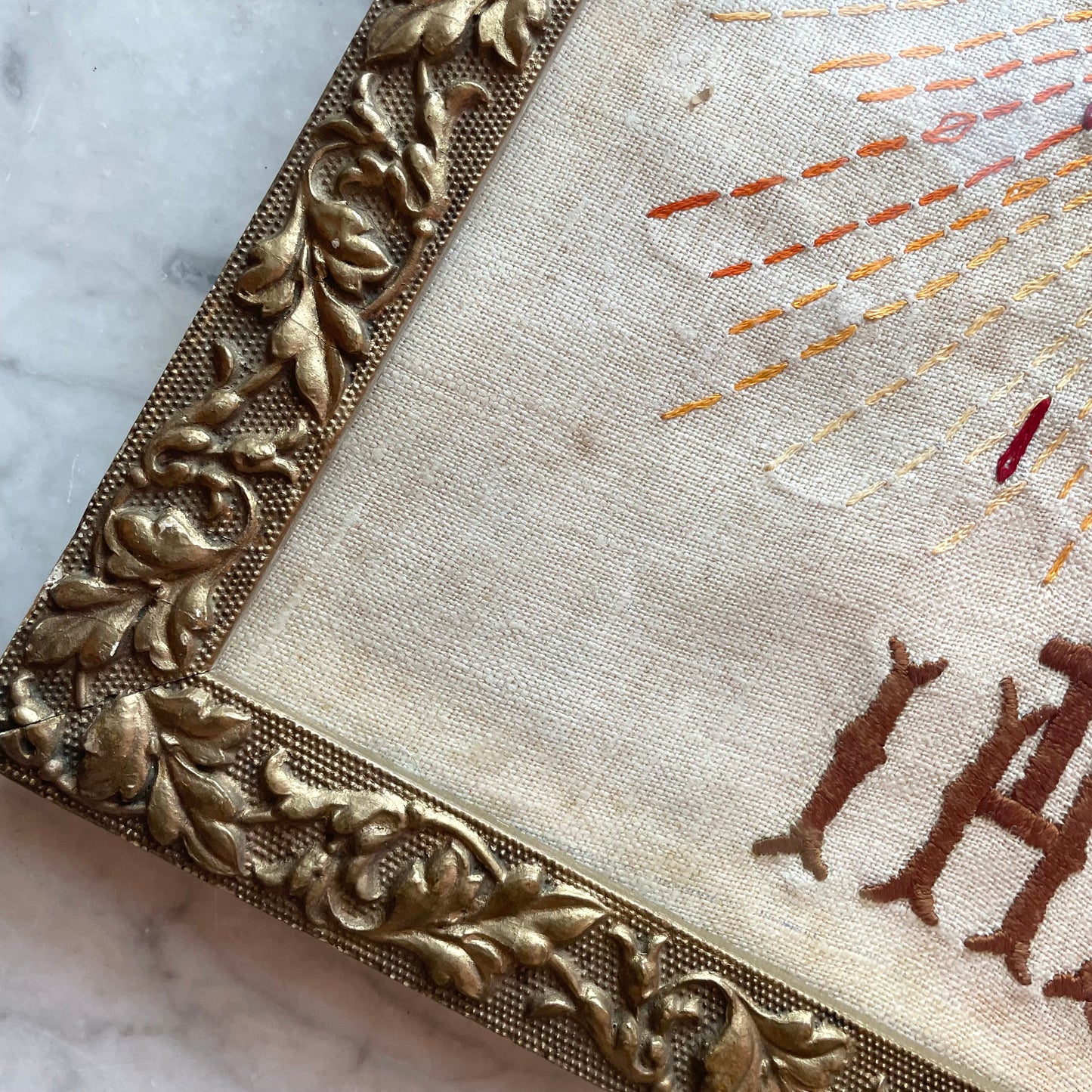 Antique Sacred Heart Embroidery