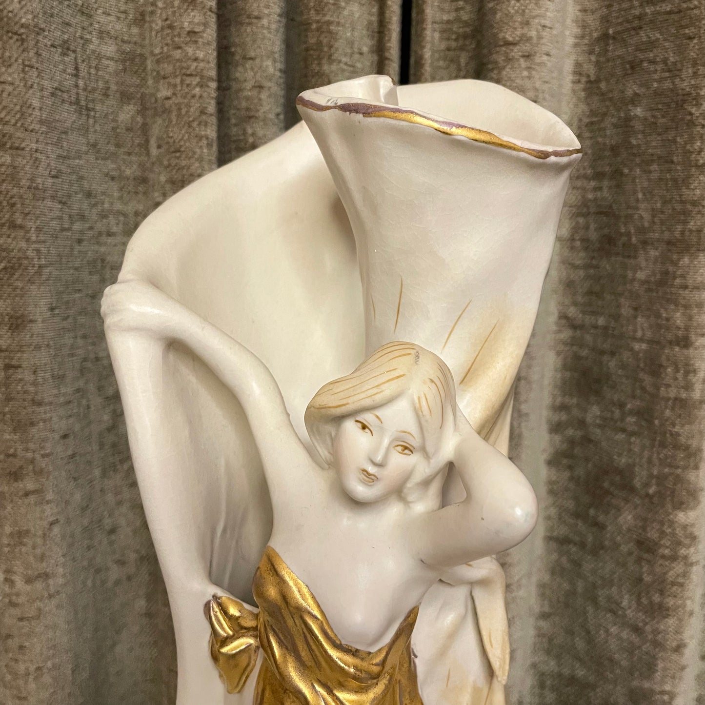 Art Nouveau Royal Dux Style Vase with Nymph