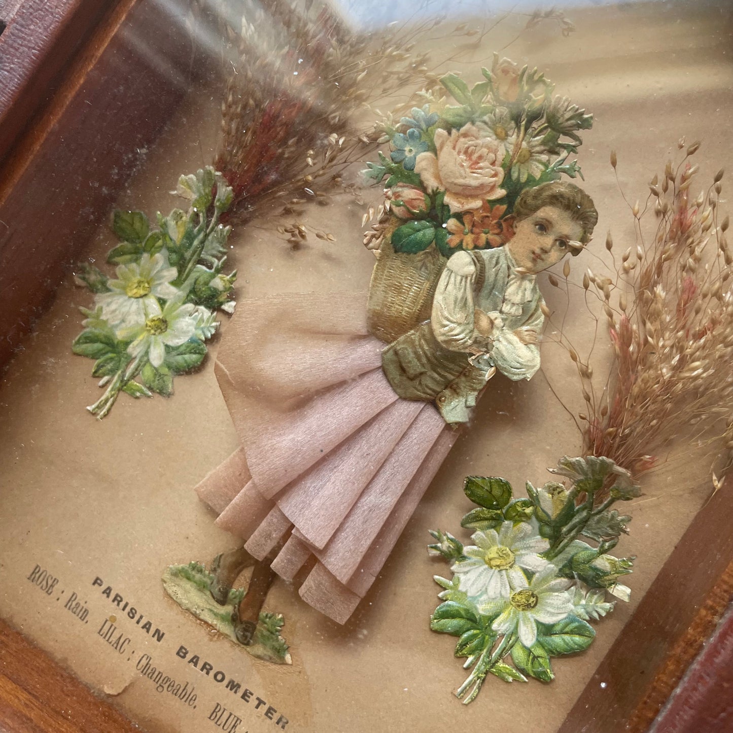 Victorian Scrollwork Shadowbox with Paper Fashion Doll