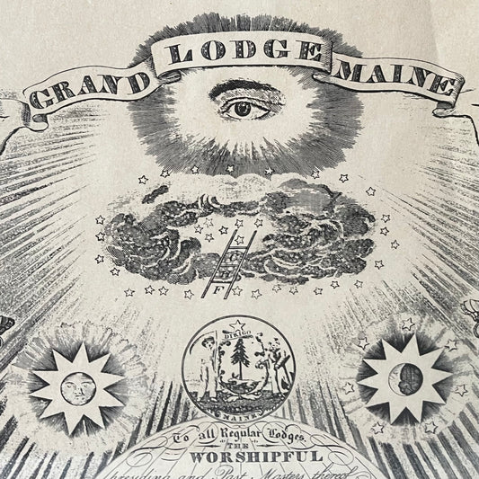 Vintage Odd Fellows Framed Membership Certification