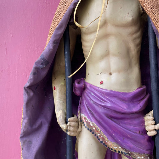 Antique Lazarus Santos Statue