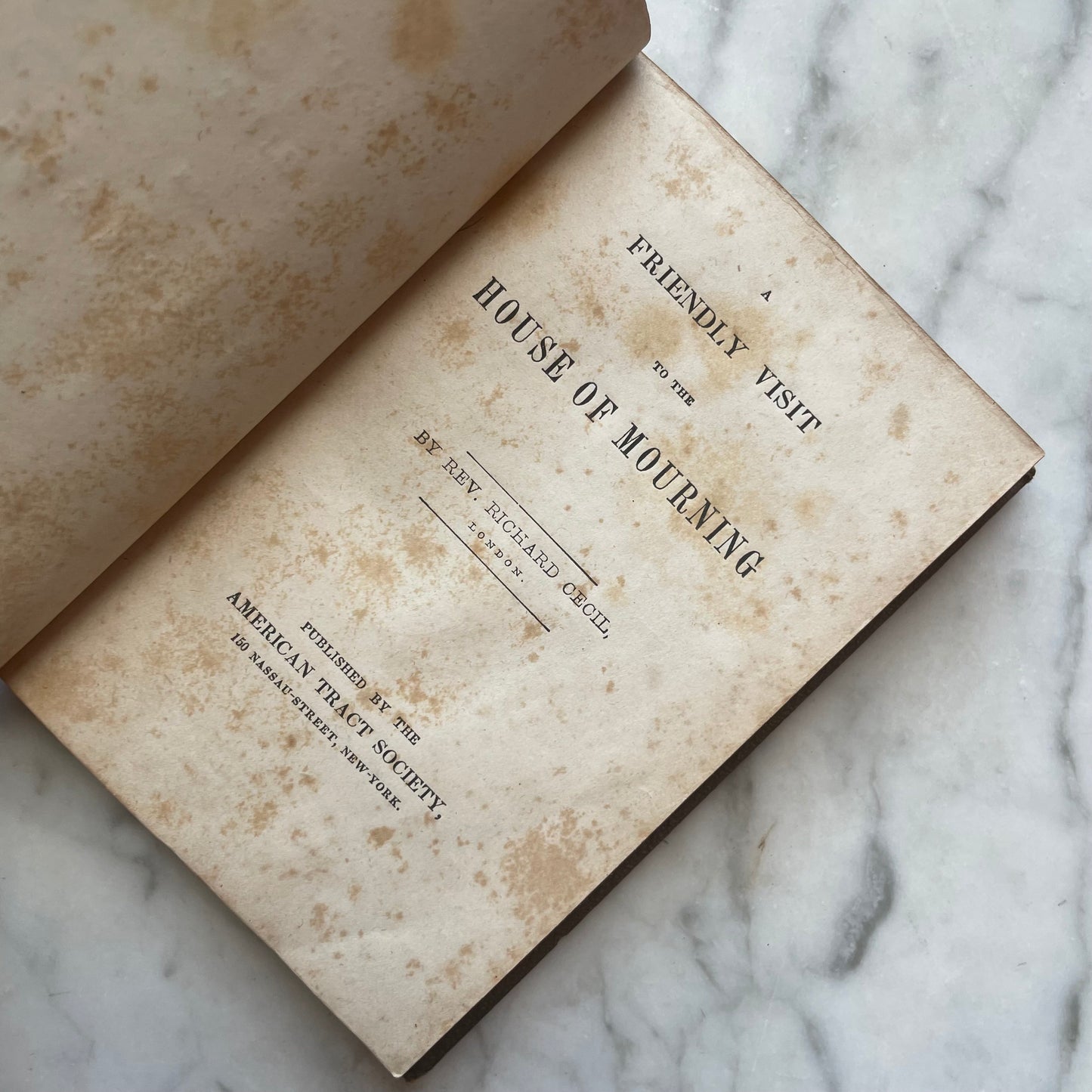 A Friendly Visit to the House of Mourning | A Gift for Mourners | Cecil & Flavel