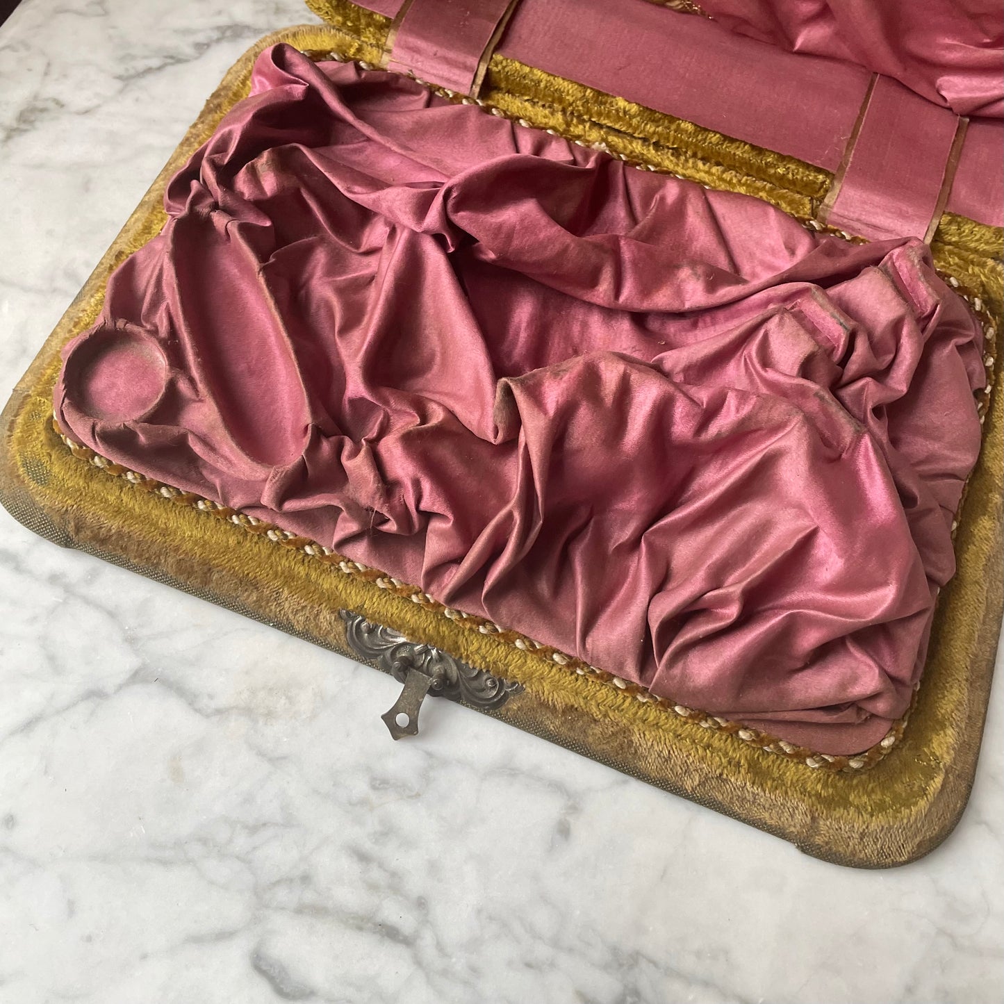 Victorian Green Velvet Vanity Box