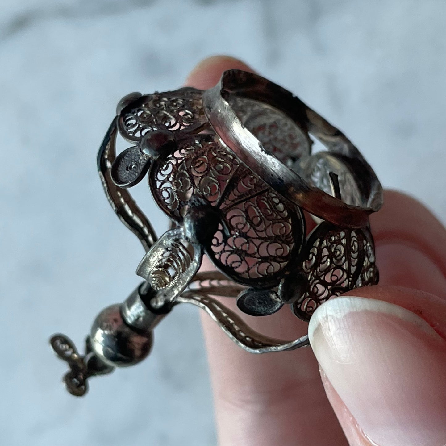 Antique Spanish Silver Santos Crown