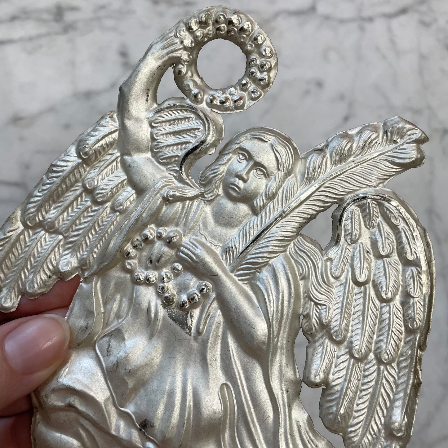 Antique Angel Tin Ex Voto