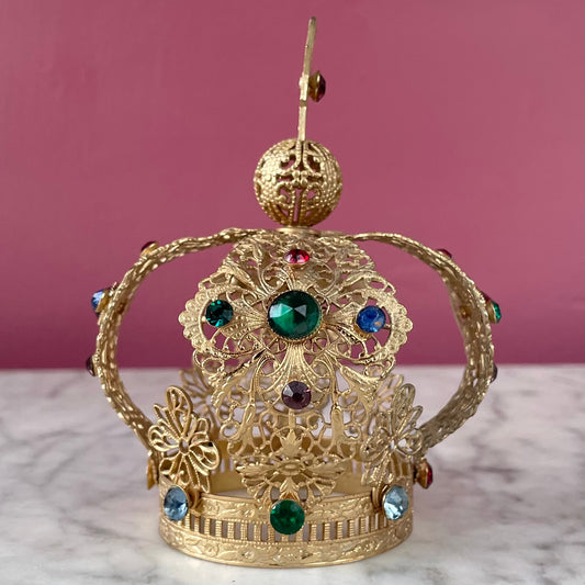 Vintage Jeweled Santos Crown