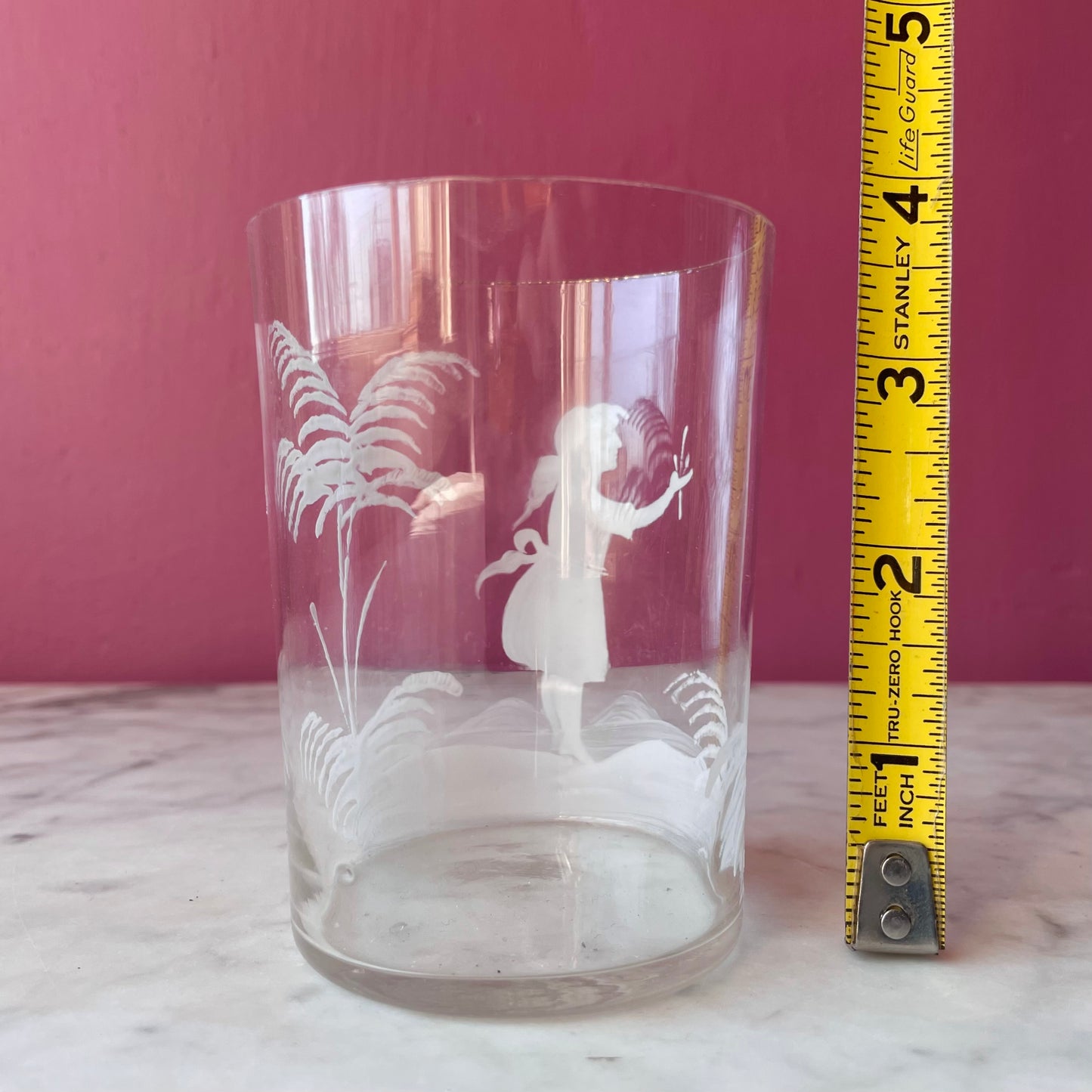 Antique Mary Gregory Glass Tumbler