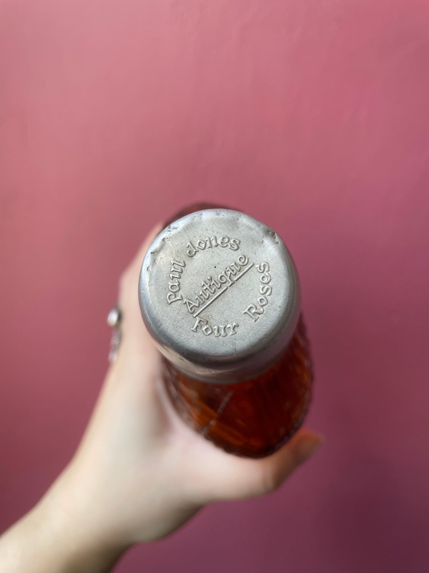 Antique Spider Web Whiskey Bottle | Four Roses