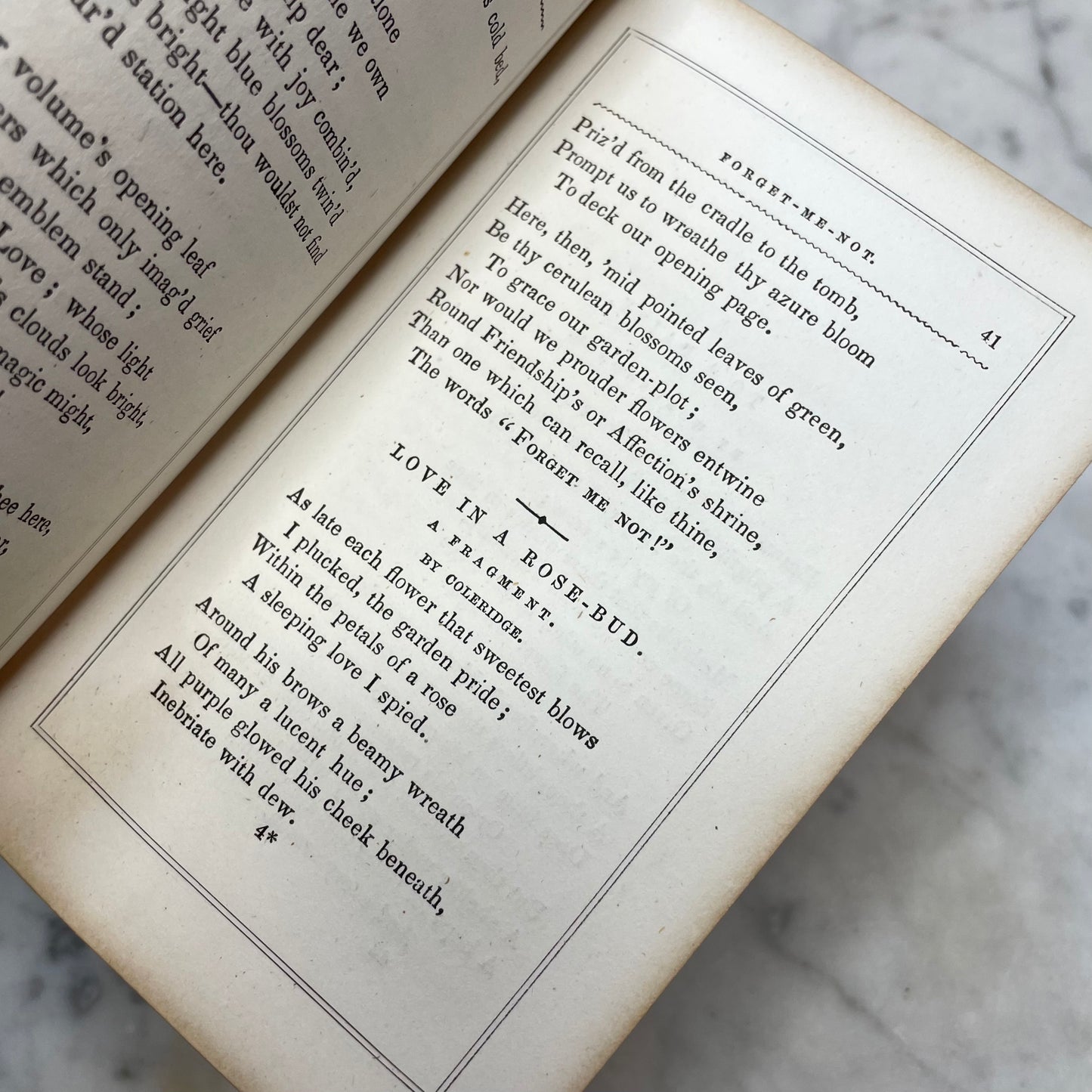 Floral Forget Me Not| The Language of Flowers | 1854