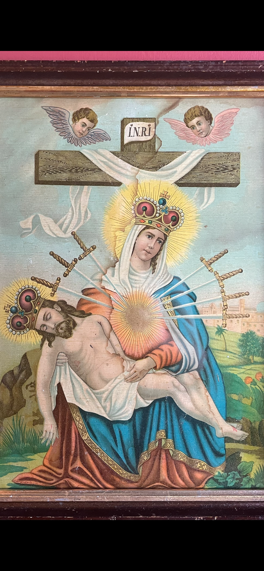 Mother of Sorrows | Victorian Lithograph Print