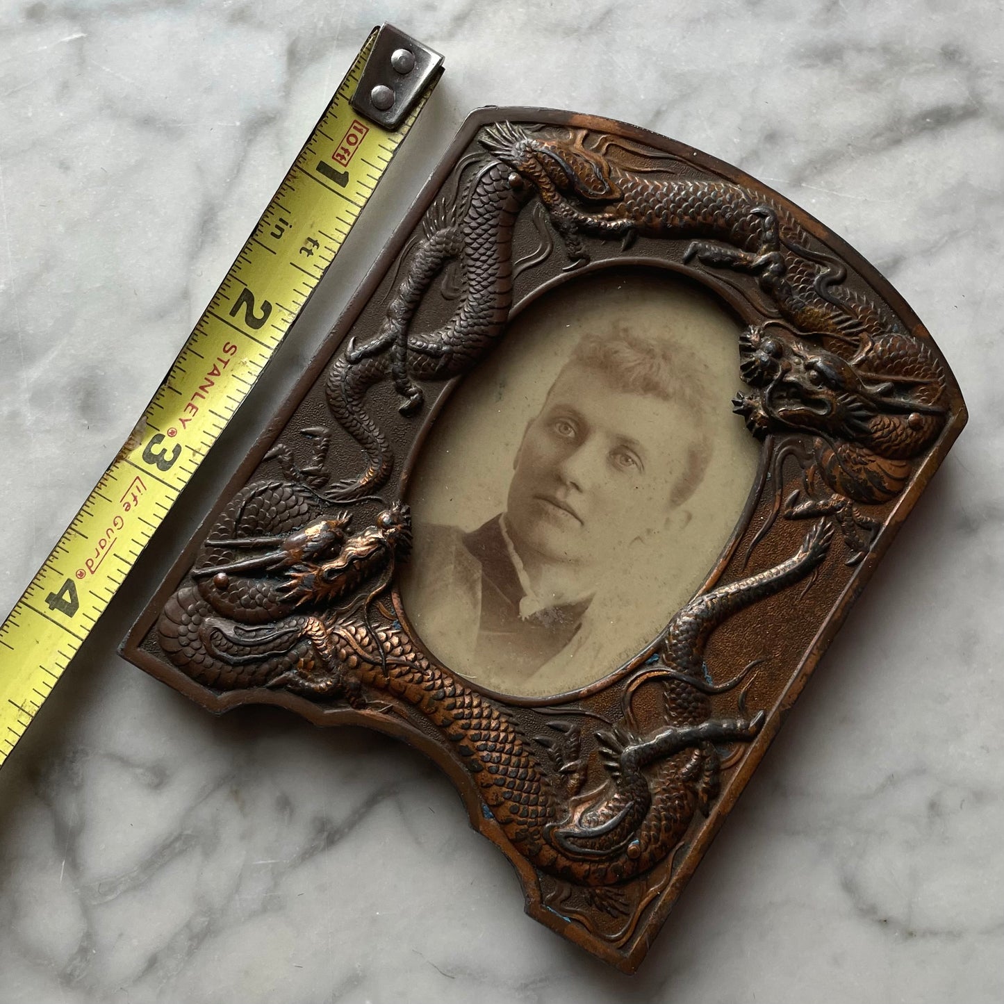 Antique Chinese Dragon Miniature Frame