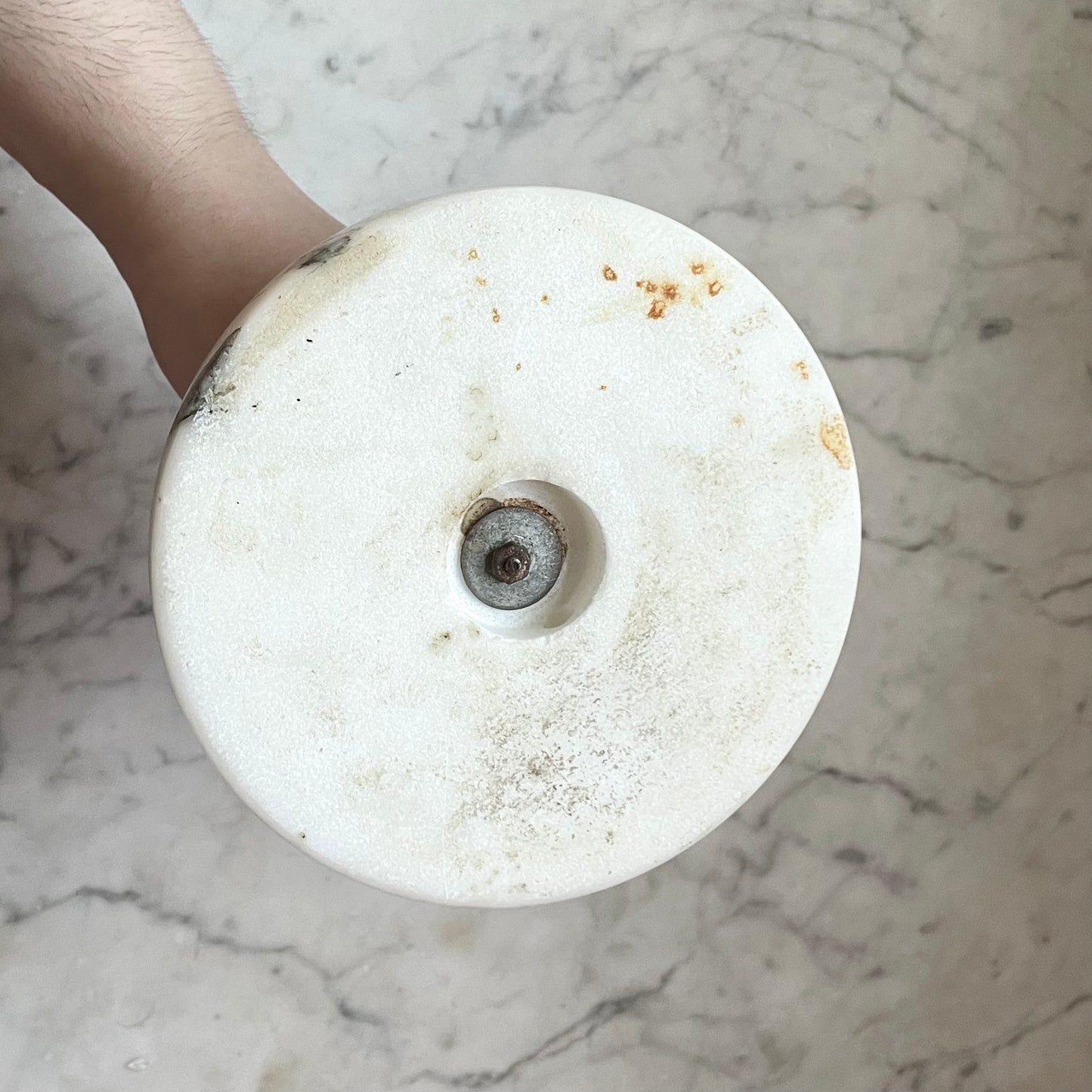 Vintage Fan Dancer on Marble Base