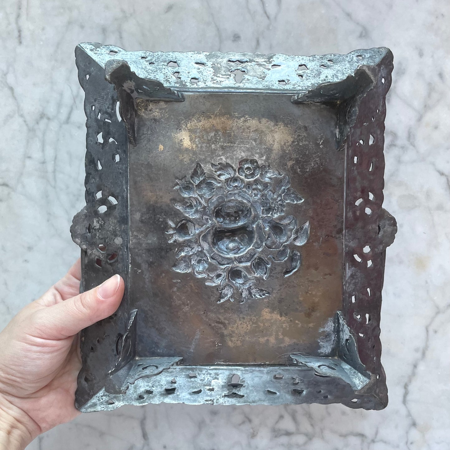 Victorian Silverplated Flower Basket