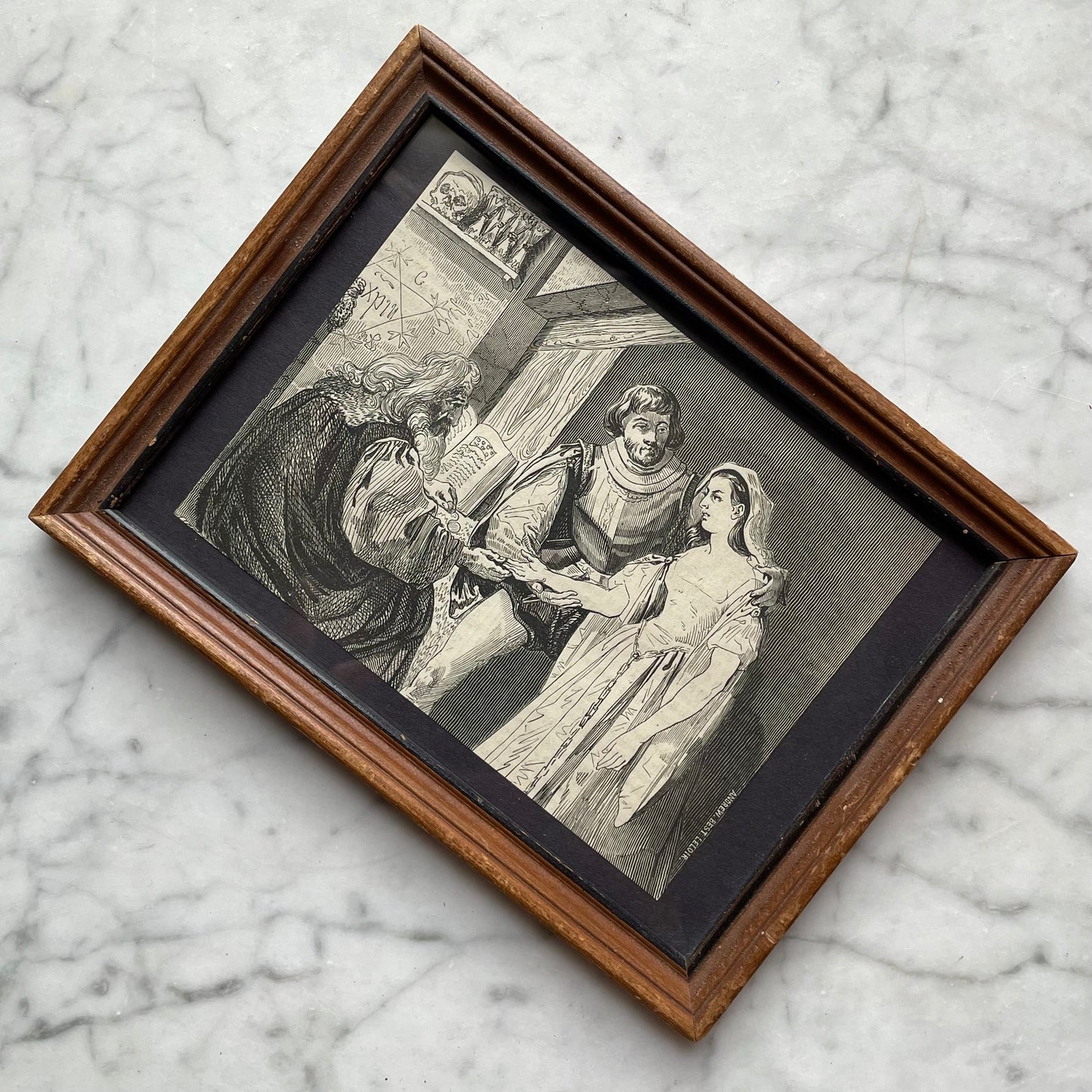 Antique French Palmistry Print
