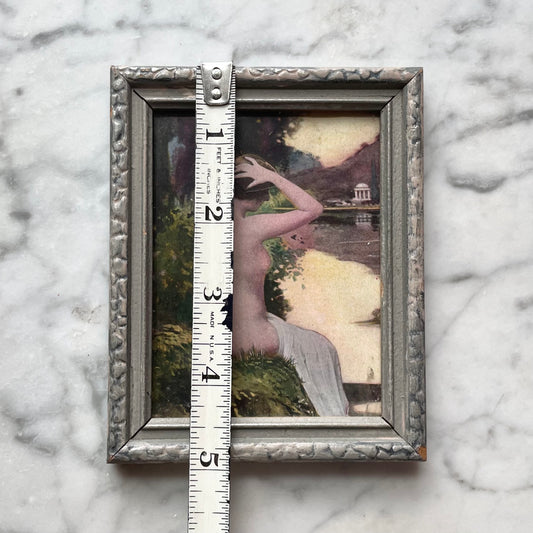 Antique Miniature Framed Nude | Bathing Beauty