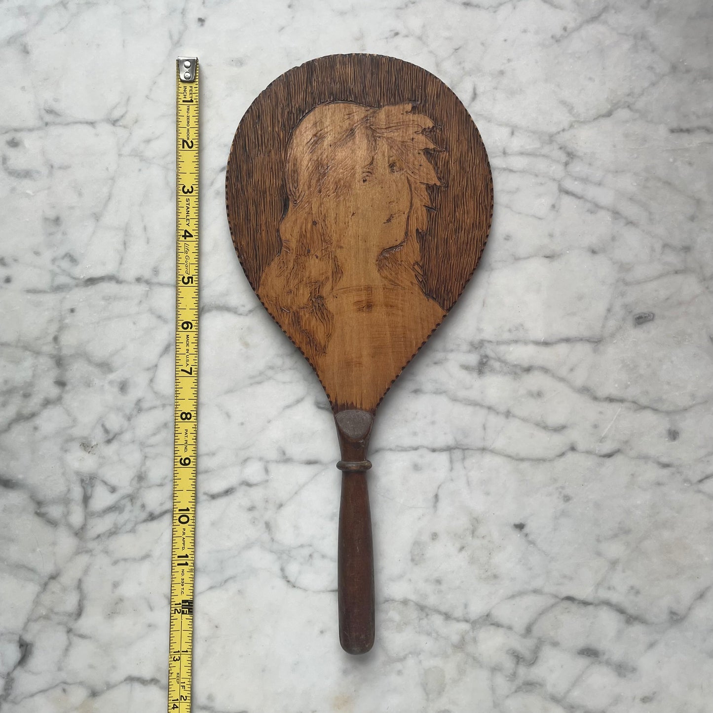 Edwardian Pyrography Face Screen