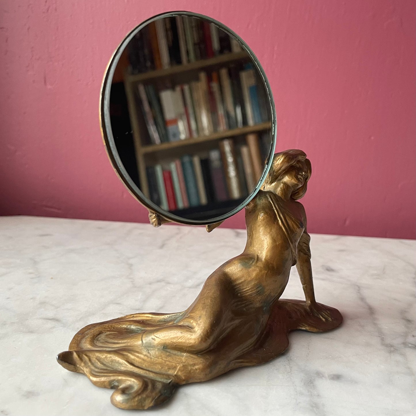 Antique Art Nouveau Vanity Mirror