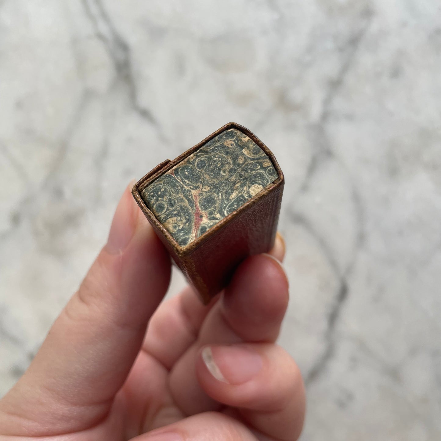 Victorian Miniature Leather Book Box