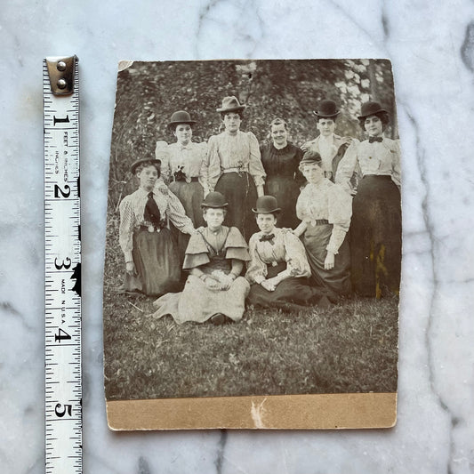 Women in Bowler Hats | Antique Photo