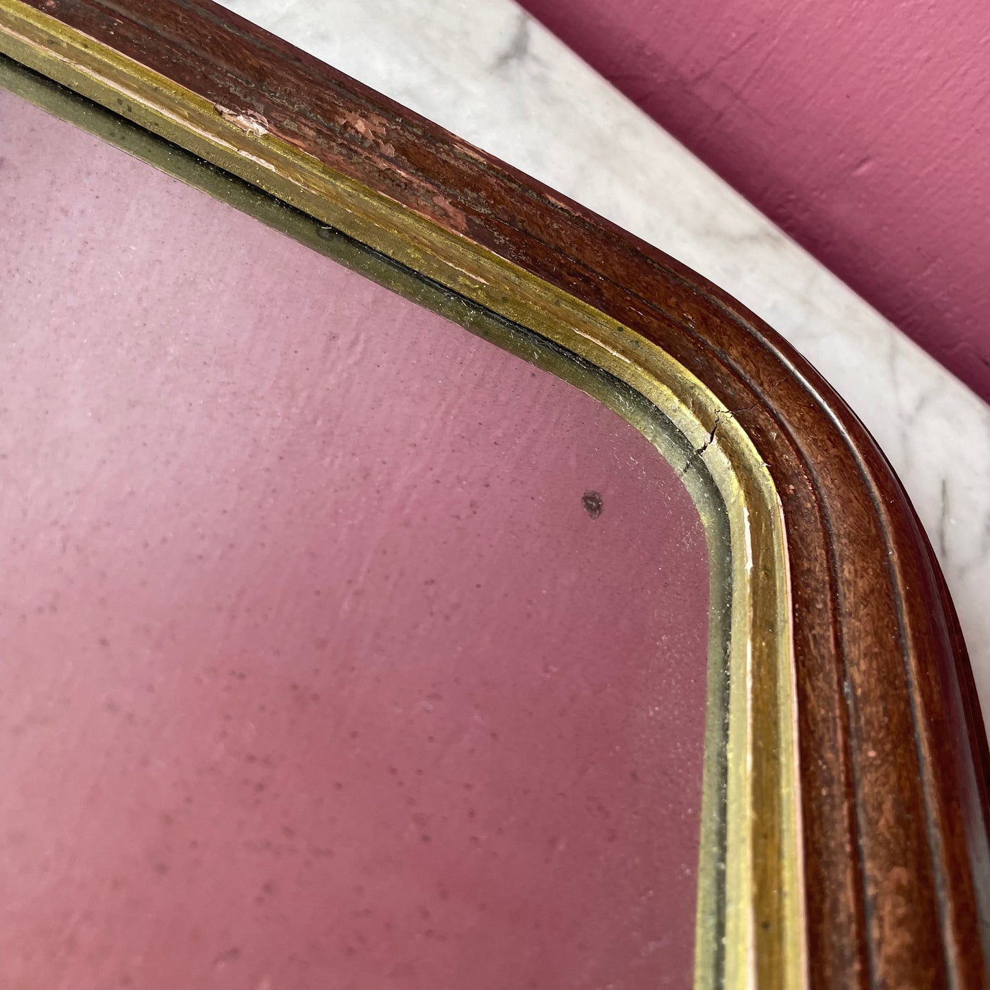 Victorian Arched Wood Victorian Mirror