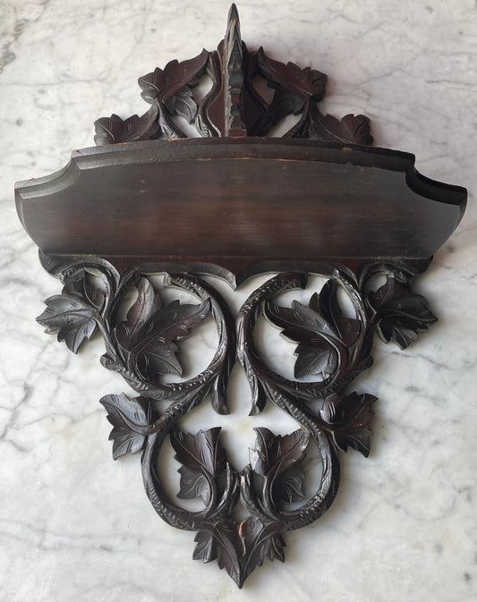 Antique Black Forest Style Shelf