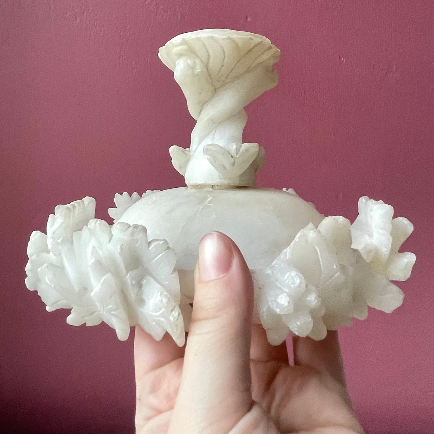 Antique Alabaster Vide Poche