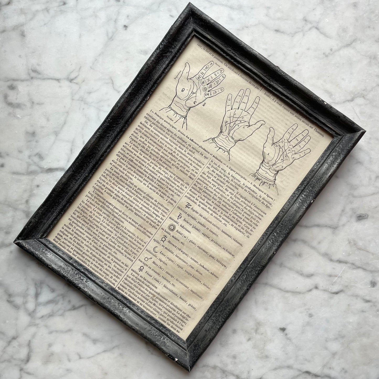 Antique French Palmistry Print