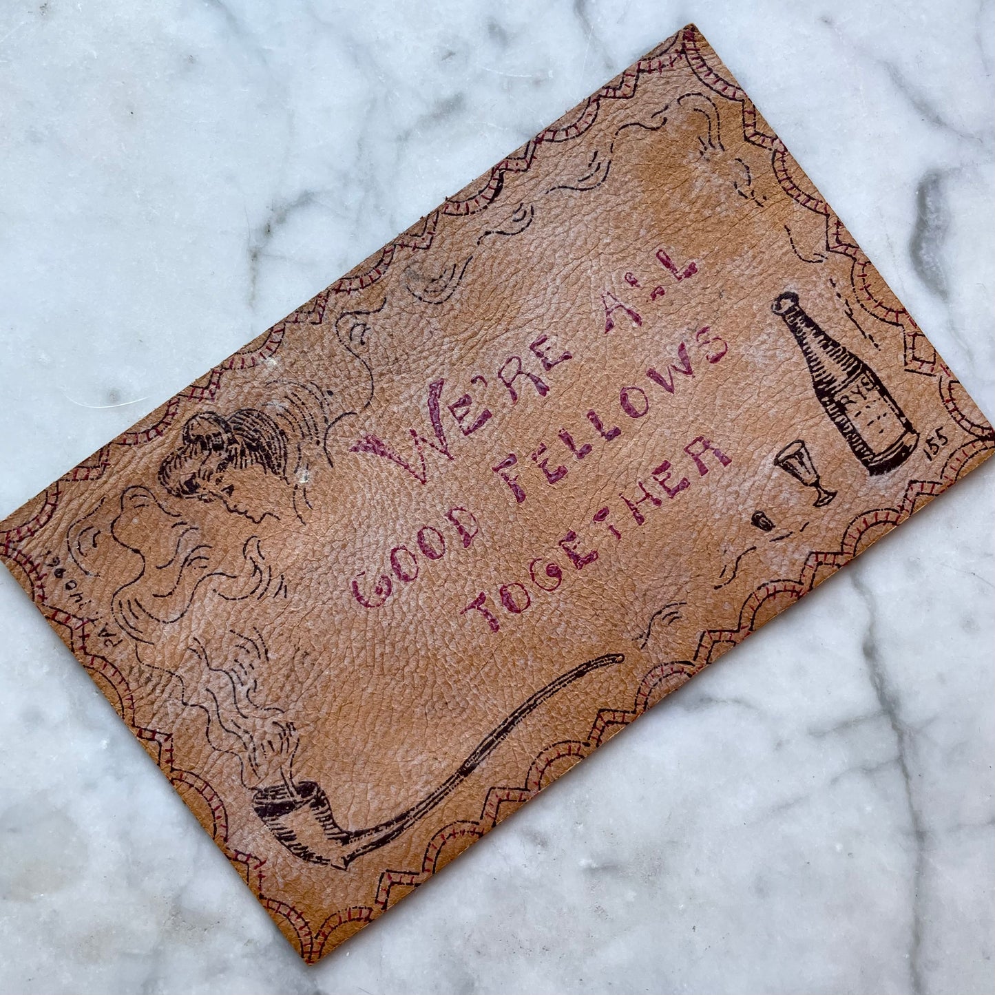 Antique Leather Postcard