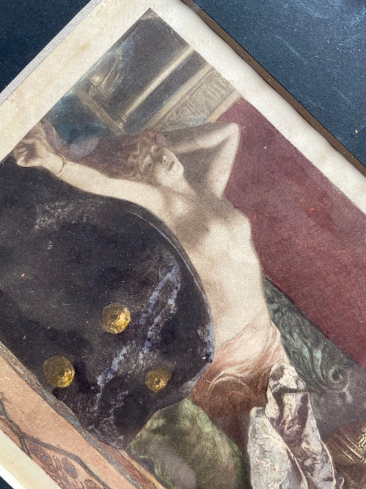 Reclining Odalisque | Hand Colored Photogravure | 1902